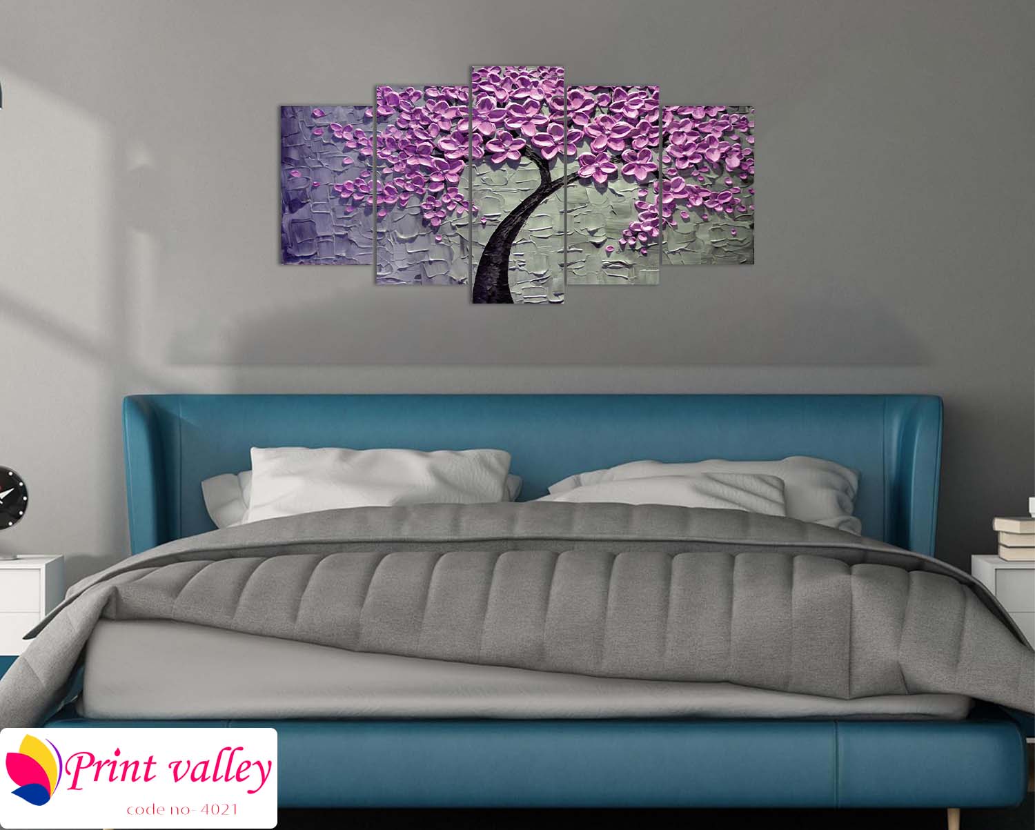 Floral Textured Tree – Modern & Elegant 5 Piece | Print Valley - Image 3