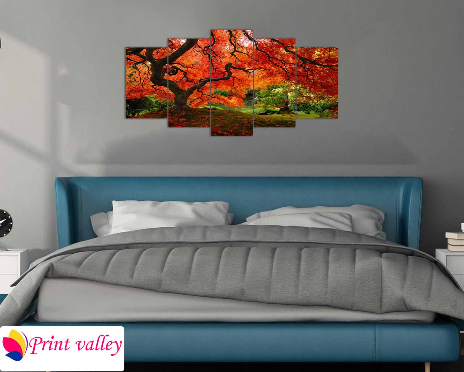 Autumn Serenity Landscape Wall Canvas – 5 Piece Premium Set | Print Valley - Image 3