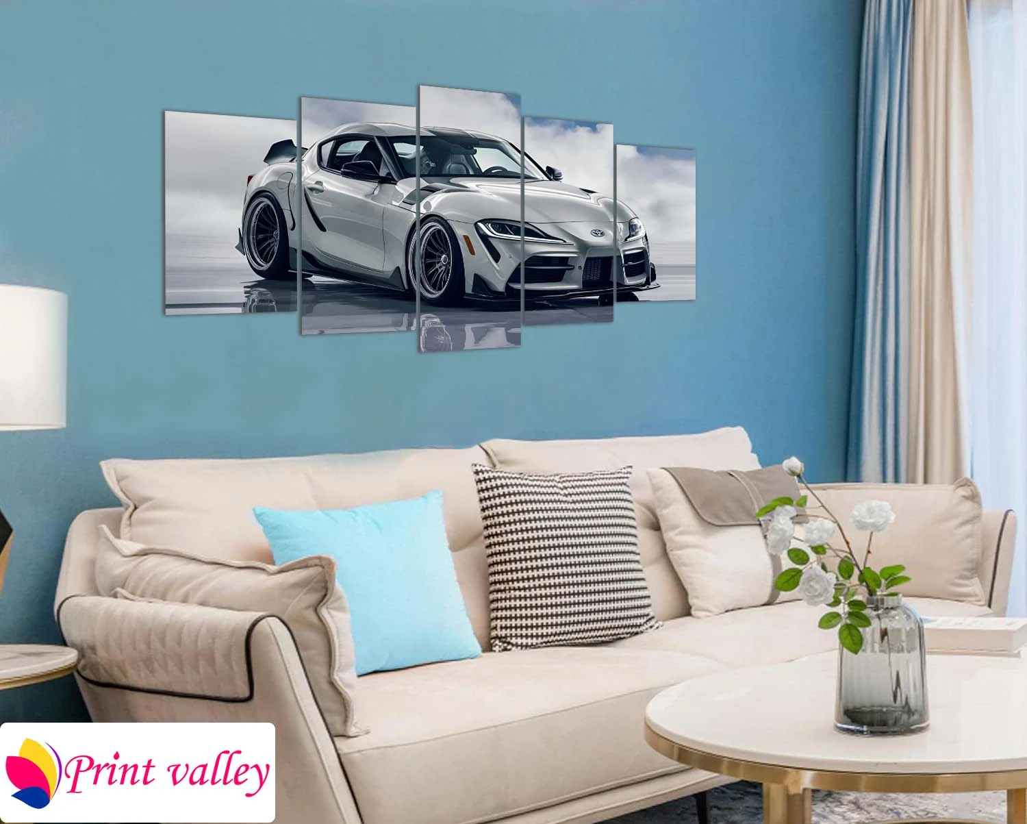 Sport Car Wall Canvas – 5 Piece | Print Valley - Image 4