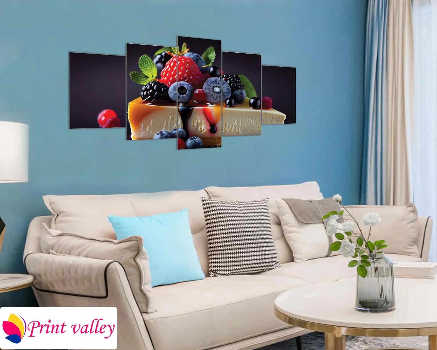 Fresh Fruit Dessert Canvas Art – 5 Piece | Print Valley - Image 4